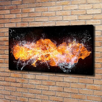 Wandbild Feuer gegen Wasser