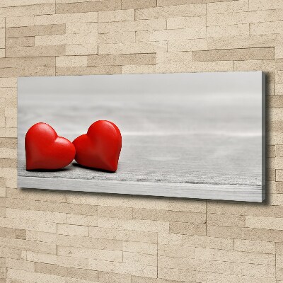 Fotobild Herzen auf Holz