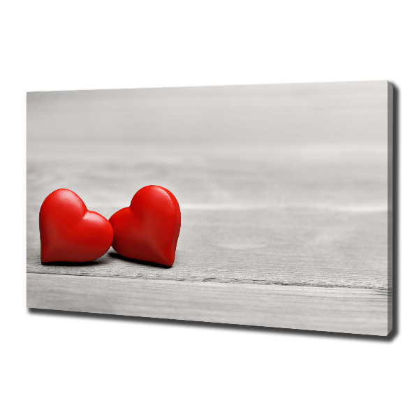 Fotobild Herzen auf Holz