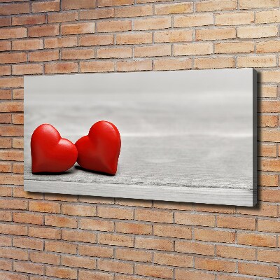 Fotobild Herzen auf Holz