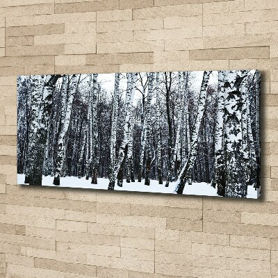 Bild auf leinwand Birken im Winter
