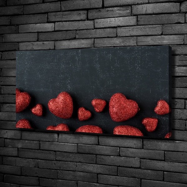 Bild auf leinwand Herzen auf dem Brett