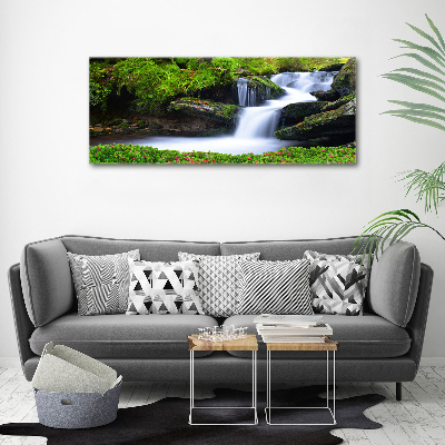 Wandbild Wasserfall im Wald
