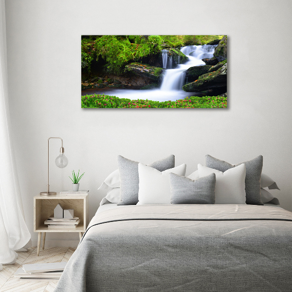 Wandbild Wasserfall im Wald