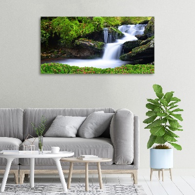 Wandbild Wasserfall im Wald