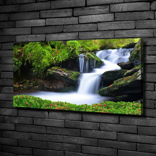 Wandbild Wasserfall im Wald
