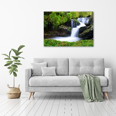 Wandbild Wasserfall im Wald