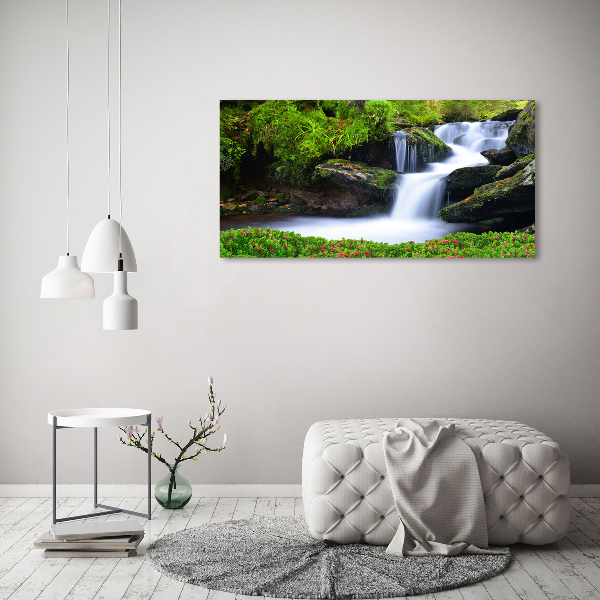 Wandbild Wasserfall im Wald