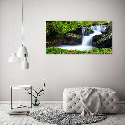 Wandbild Wasserfall im Wald