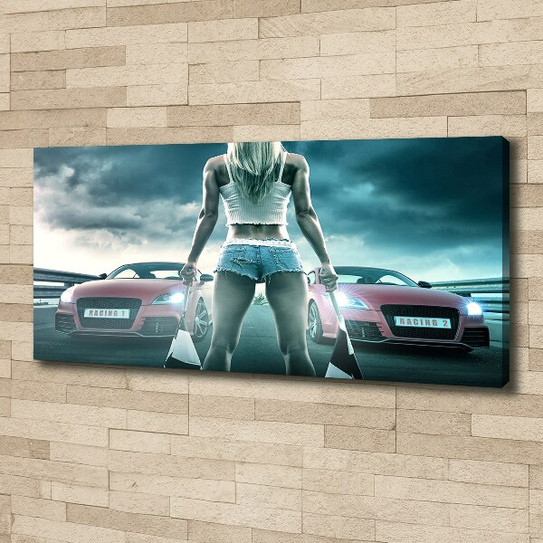 Bild auf leinwand Der Start des Rennens