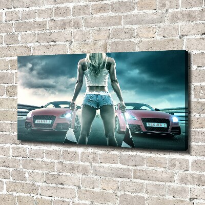 Bild auf leinwand Der Start des Rennens