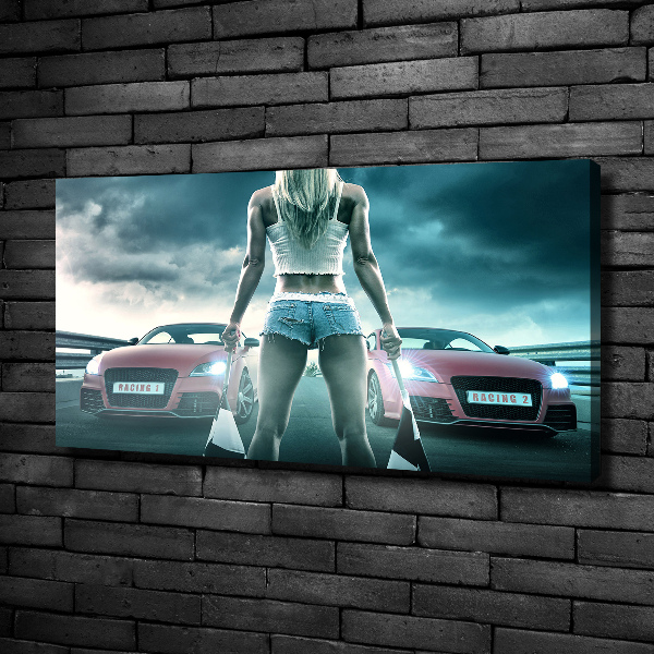 Bild auf leinwand Der Start des Rennens