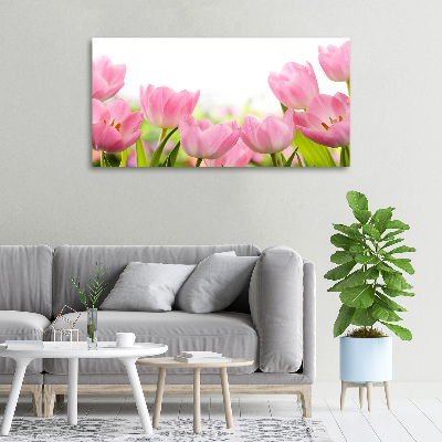 Wandbild Rosa Tulpen