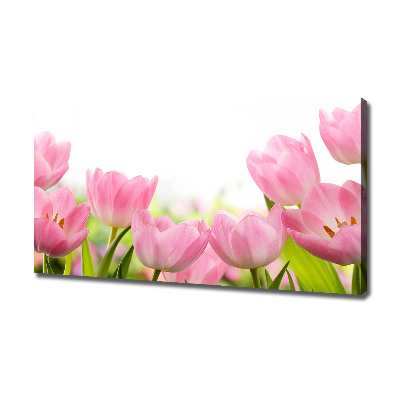 Wandbild Rosa Tulpen