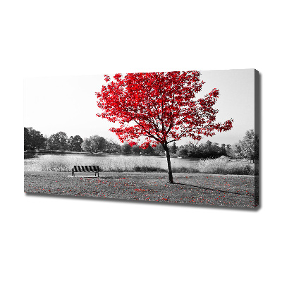 Bild auf leinwand Roter Baum