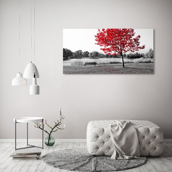 Bild auf leinwand Roter Baum