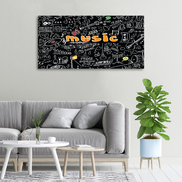 Bild auf leinwand Musikalische Symbole
