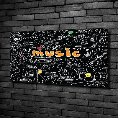 Bild auf leinwand Musikalische Symbole