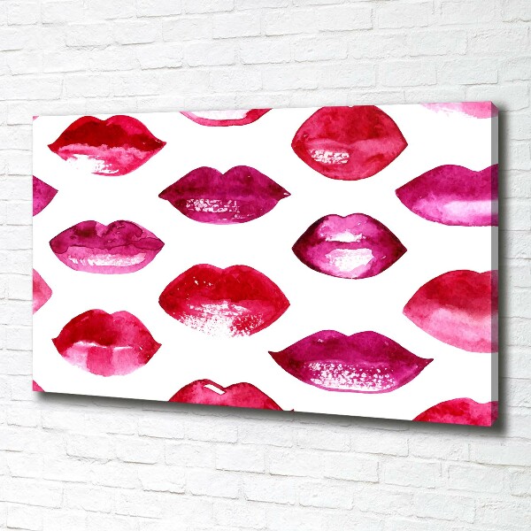Wandbild Rote Lippen