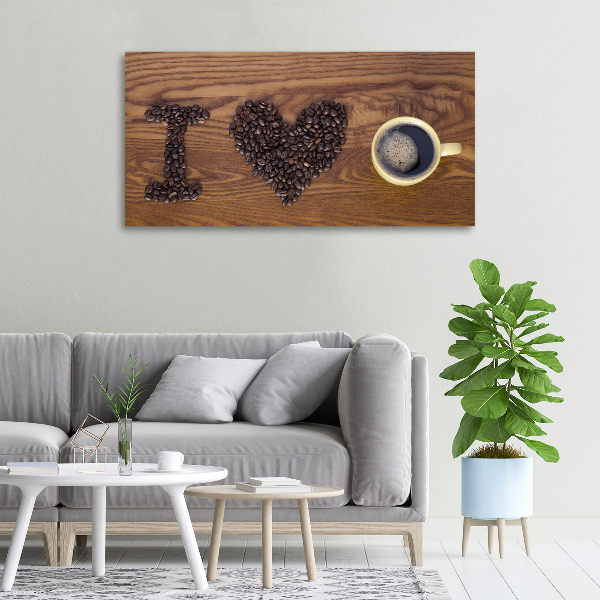 Wandbild Ich liebe Kaffee.