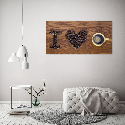Wandbild Ich liebe Kaffee.