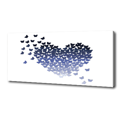 Bild auf leinwand Herz aus Schmetterlingen