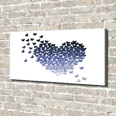 Bild auf leinwand Herz aus Schmetterlingen