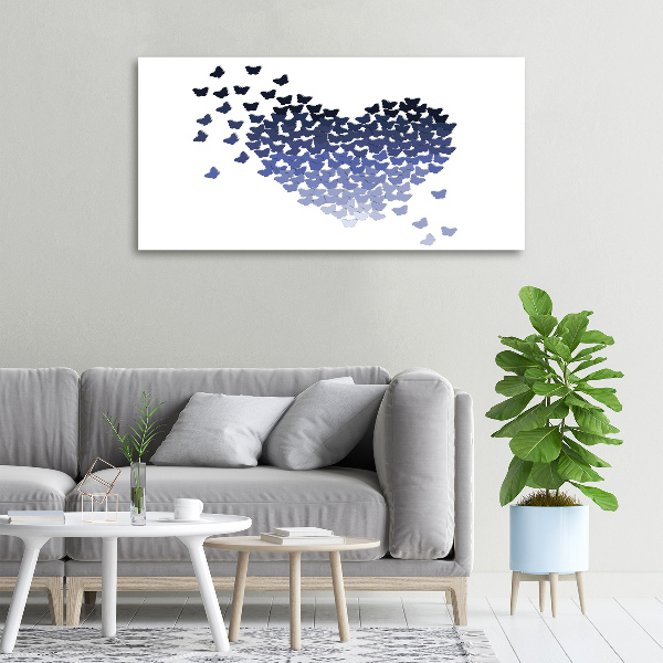 Bild auf leinwand Herz aus Schmetterlingen