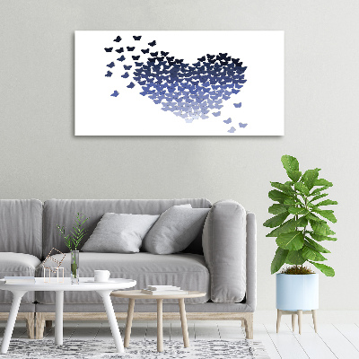 Bild auf leinwand Herz aus Schmetterlingen