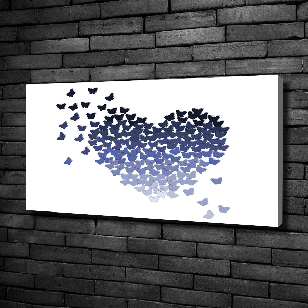 Bild auf leinwand Herz aus Schmetterlingen