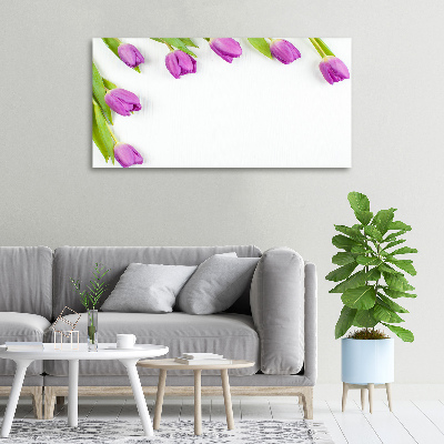Wandbild Lila Tulpen