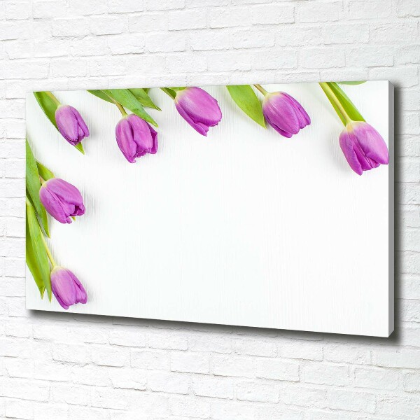 Wandbild Lila Tulpen