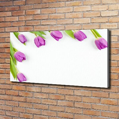 Wandbild Lila Tulpen