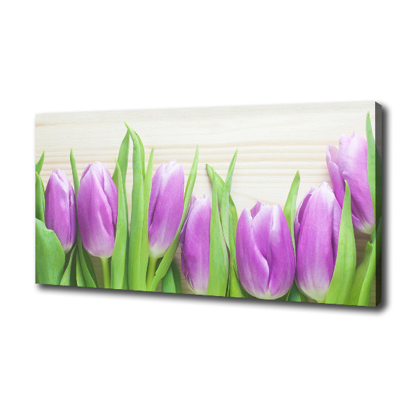 Wandbild Lila Tulpen