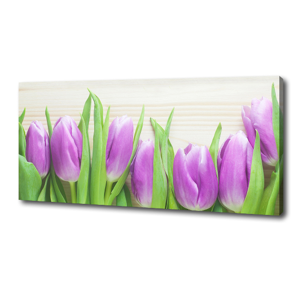 Wandbild Lila Tulpen