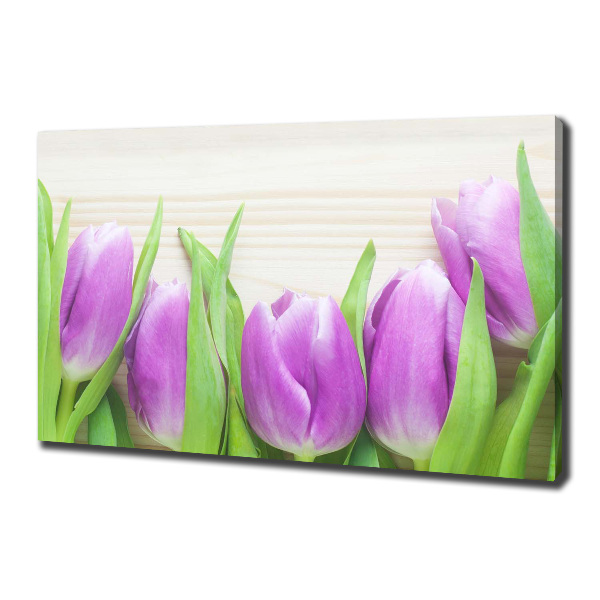 Wandbild Lila Tulpen