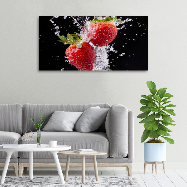 Fotobild Erdbeeren und Wasser