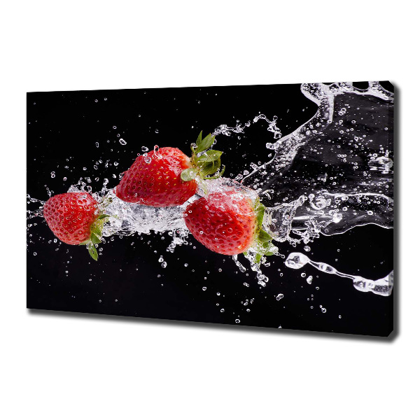Fotobild Erdbeeren und Wasser