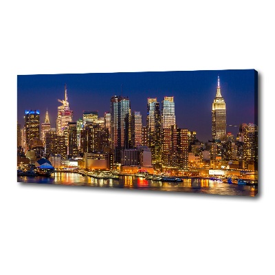Wandbild Manhattan bei Nacht