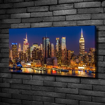 Wandbild Manhattan bei Nacht