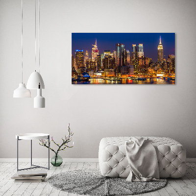 Wandbild Manhattan bei Nacht