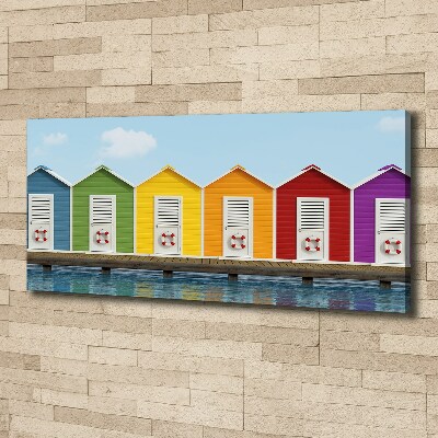 Bild auf leinwand Strandhütten