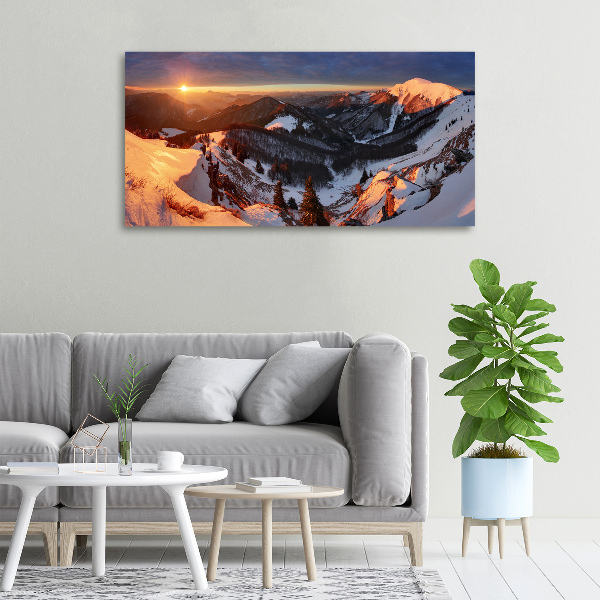 Wandbild Winter in den Bergen