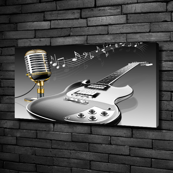 Wandbild Gitarre und Mikrofon