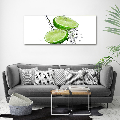 Wandbild Limetten und Wasser