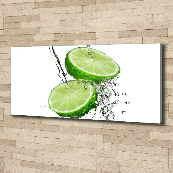 Wandbild Limetten und Wasser
