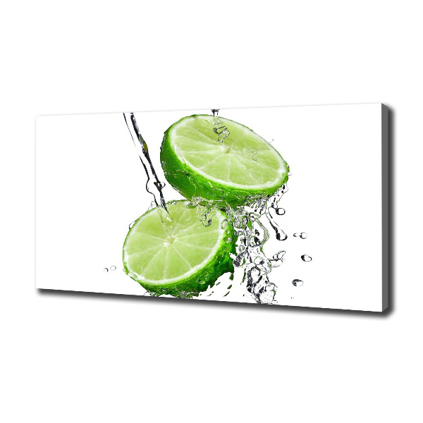 Wandbild Limetten und Wasser