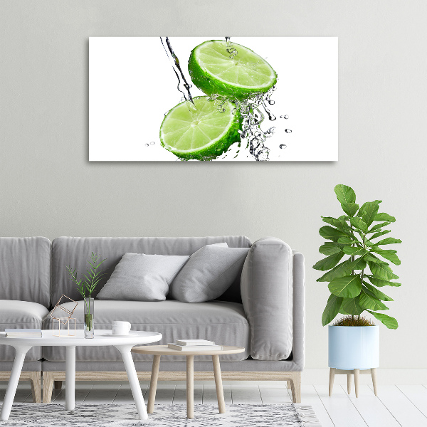 Wandbild Limetten und Wasser