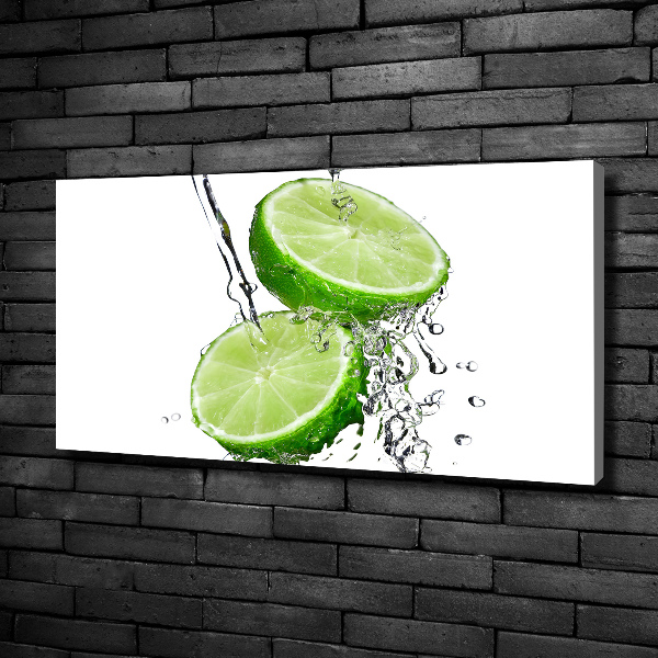 Wandbild Limetten und Wasser