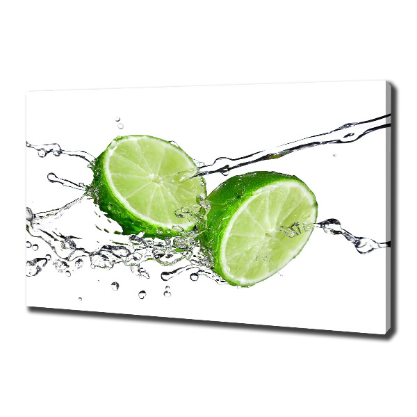 Wandbild Limetten und Wasser